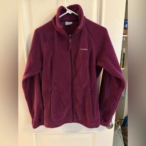 Columbia dark pink fleece jacket